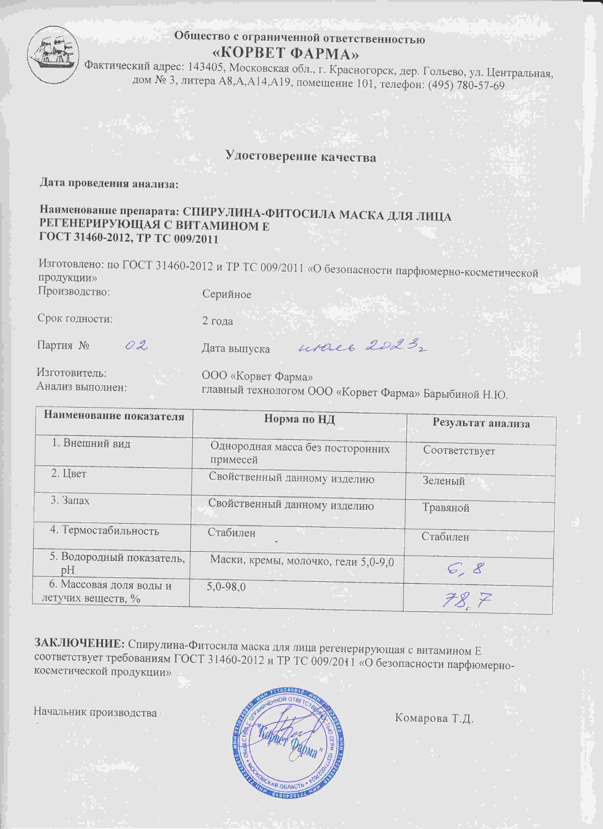Паспорт №07202302